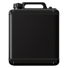 Black gasoline container jug isolated - Generative AI