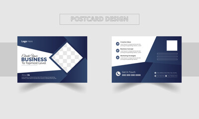 amazing and modern vector corporate and stylish postcard design