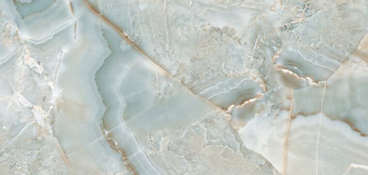 Polished onyx marble with high-resolution, aqua tone emperador marble, natural breccia stone agate surface, modern Italian marble for interior-exterior home decoration tile and ceramic tile surface.