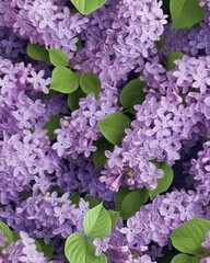 Fototapeta premium lilac seamless pattern. AI generative
