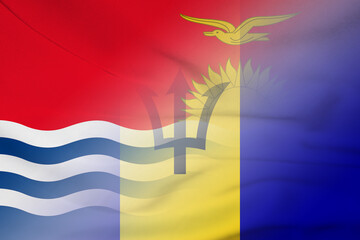 Kiribati and Barbados state flag international contract BRB KIR