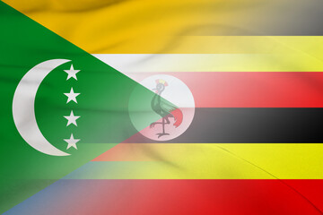 Comoros and Uganda government flag international contract UGA COM