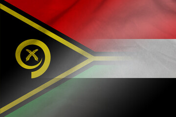 Vanuatu and Sudan state flag transborder contract SDN VUT