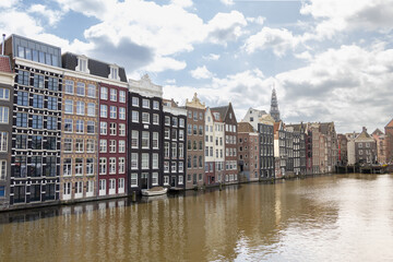 Dutch houses along the canal 