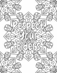 Appreciation Coloring Pages, Mandala Coloring Pages for Self-acceptance for Kids and Adults