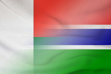 Madagascar and Gambia official flag international relations GMB MDG