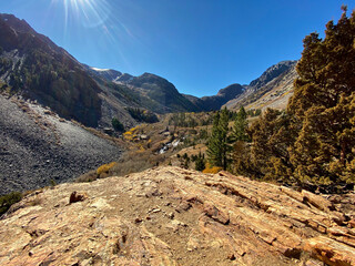 High Sierra Lakes with Colorful Folliage and Streams