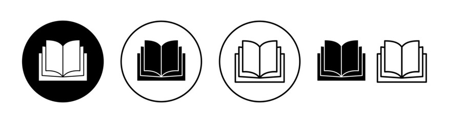 Book icon set for web and mobile app. open book sign and symbol. ebook icon