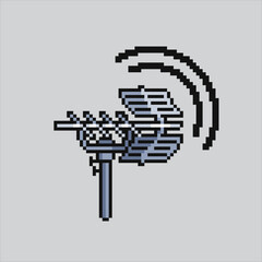 Pixel art illustration antenna. Pixelated Antenna. Antenna Satellite controller icon pixelated for the pixel art game and icon for website and video game. old school retro.