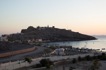 Nice view of the Gulf of Aden in Yemen, at sunset