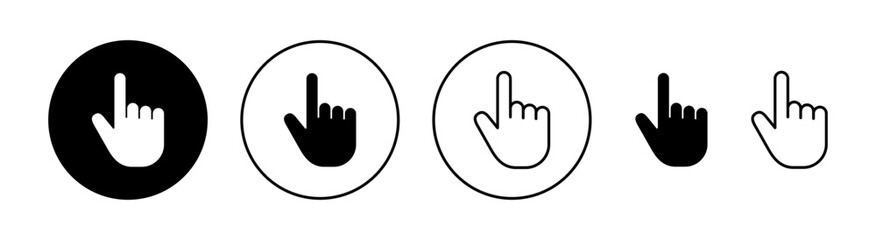Fototapeta premium Hand cursor icon set for web and mobile app. cursor sign and symbol. hand cursor icon clik