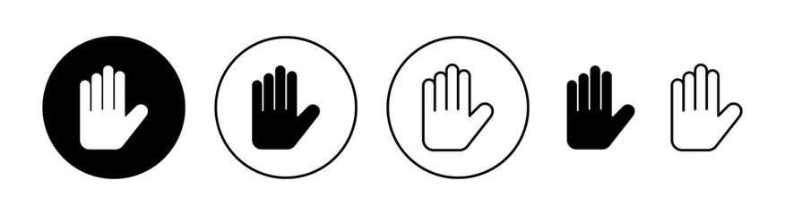 Hand icon set  for web and mobile app. hand sign and symbol. hand gesture