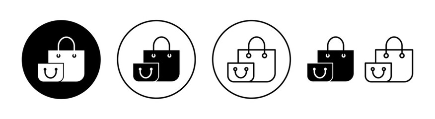 Shopping bag icon set for web and mobile app. shopping sign and symbol