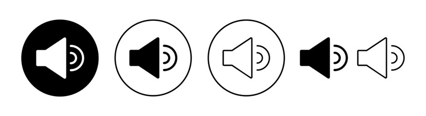 Speaker icon set for web and mobile app. volume sign and symbol. loudspeaker icon. sound symbol