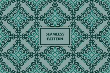 oriental pattern. tosca background with Arabic ornaments. Pattern, background and wallpaper for your design. Textile ornament. Vector illustration.