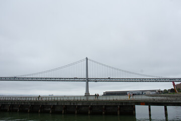 Fototapeta na wymiar San Francisco Oakland Bay Bridge