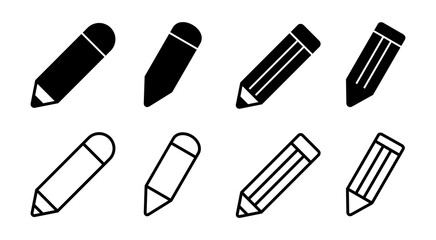 Pencil icon set illustration. pen sign and symbol. edit icon vector