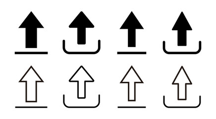 Upload icon set illustration. load data sign and symbol