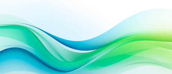 Obraz premium Abstract blue and green gradient waves background, minimalist backgrounds.