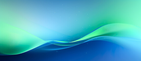 Fototapeta premium Abstract blue and green gradient waves background, minimalist backgrounds.