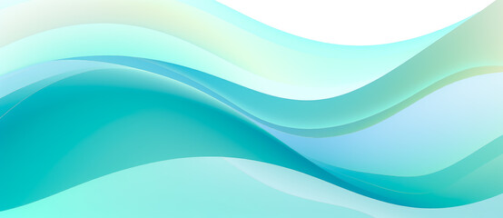 Fototapeta premium Abstract blue and green gradient waves background, minimalist backgrounds.