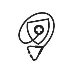 healthcare logo template. Icon Illustration Brand Identity. Isolated and flat illustration. Vector graphic