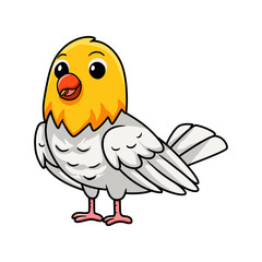 Cute opaline pale fallow lovebird cartoon
