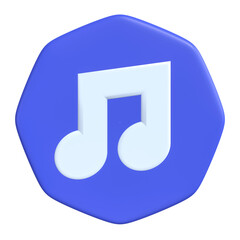 music icon isolated on transparent background