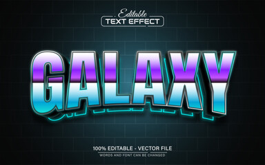 Galaxy retro style text effect editable