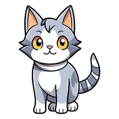 Fototapeta premium A Whiskered Beauty: Australian Mist Cat in Illustration