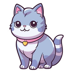 Obraz premium A Whiskered Beauty: Australian Mist Cat in Illustration