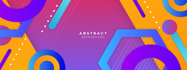 Fototapeta premium vector flat design abstract background with colorful shapes