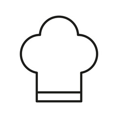 icon of a chef hat. Restaurant image. Vector illustration. stock image.