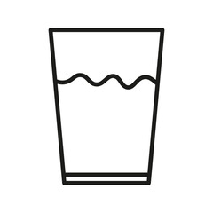 glass of water icon. Vector illustration. EPS 10.