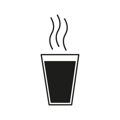 glass of hot water icon. Vector illustration. stock image.