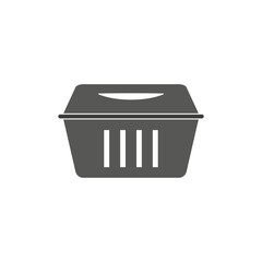 Food container icon. Vector illustration. stock image.