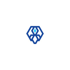 Fototapeta na wymiar Vector modern and geometric design abstract logo art