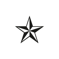 3D star. Vector illustration. stock image.