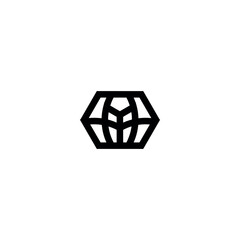 Fototapeta premium Vector modern and geometric design abstract logo art