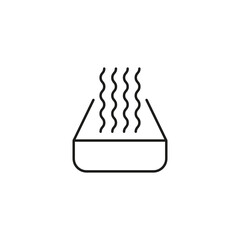 heat wave icon. hot wave of fire. smell of food on oven. steam of boiling water on stove. Vector illustration. stock image.