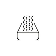 heat wave icon. hot wave of fire. smell of food on oven. steam of boiling water on stove. Vector illustration. stock image.
