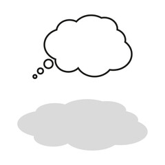 think bubble icon. Cloud line icon. Vector illustration. EPS 10.