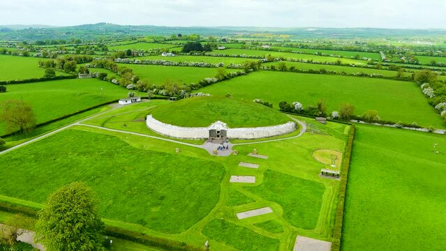 Newgrange, a famous prehistoric monument in Ireland, UNESCO World Heritage Site