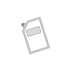 Doy pack package icon. Vector illustration. stock image.