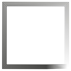 Square frame border. Vector illustration. stock image.