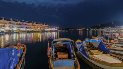 Fototapeta na wymiar Izmir Harbor at night