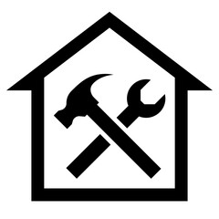 Home Renovation Icon Logo