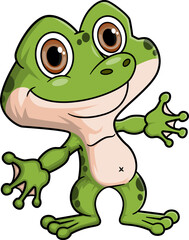 Cartoon funny little eagle posing