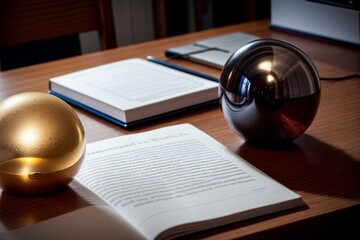 Anchoring Thoughts The Elegance of Paperweights in Still Life Photography. AI Generated.