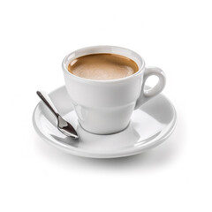 White coffee mug on a white background , Generative AI